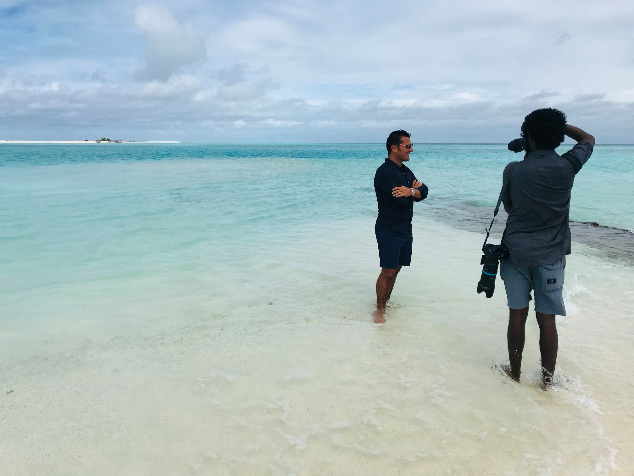 Sesión de fotos privada en islas Maldivas