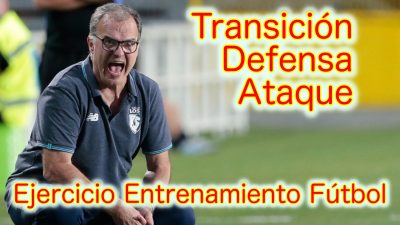 Ejercicio de Entrenamiento de fútbol. Transición Defensa Ataque. Contra ataque