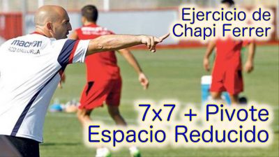 Ejercicio 7x7 + 1 Pivote. Dimensiones reducidas. RCD Mallorca 15/16 - Chapi Ferrer. Ejercicio de Entrenamiento de Fútbol