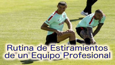 Flexibilidad. Vuelta a la Calma. Rutina de estiramientos de un equipo profesional. RCD Mallorca de Chapi Ferrer.