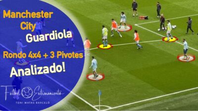 Guardiola & Manchester City – Rondo 4×4 + 3 Pivotes propuesto en el Calentamiento Prepartido