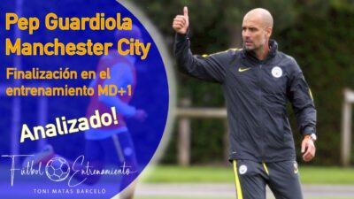 Pep Guardiola. Ejercicio de Entrenamiento en el Macnhester City en la sesión de entrenamiento MD+1 del microciclo. El ejercicio corresponde a la primera sesión de entrenamiento tras el Manchester City 3 - Manchester United 1 de la Premier League 23/24