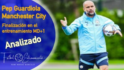 Pep Guardiola. Ejercicio de Entrenamiento en el Macnhester City en la sesión de entrenamiento MD+1 del microciclo. El ejercicio corresponde a la primera sesión de entrenamiento tras el Manchester City 3 - Manchester United 1 de la Premier League 23/24