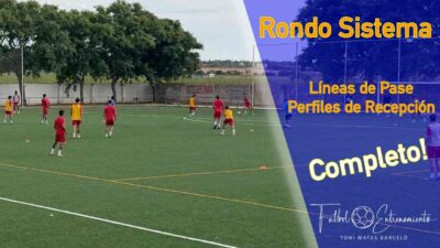 Líneas de Pase & Perfiles de Recepción. Rondo Sistema 8×8 + 4 Pivotes. Ejercicio Completo