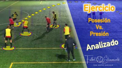 Posesión Vs. Presión. Ejercicio de Entrenamiento para mantener el balón ante presión alta